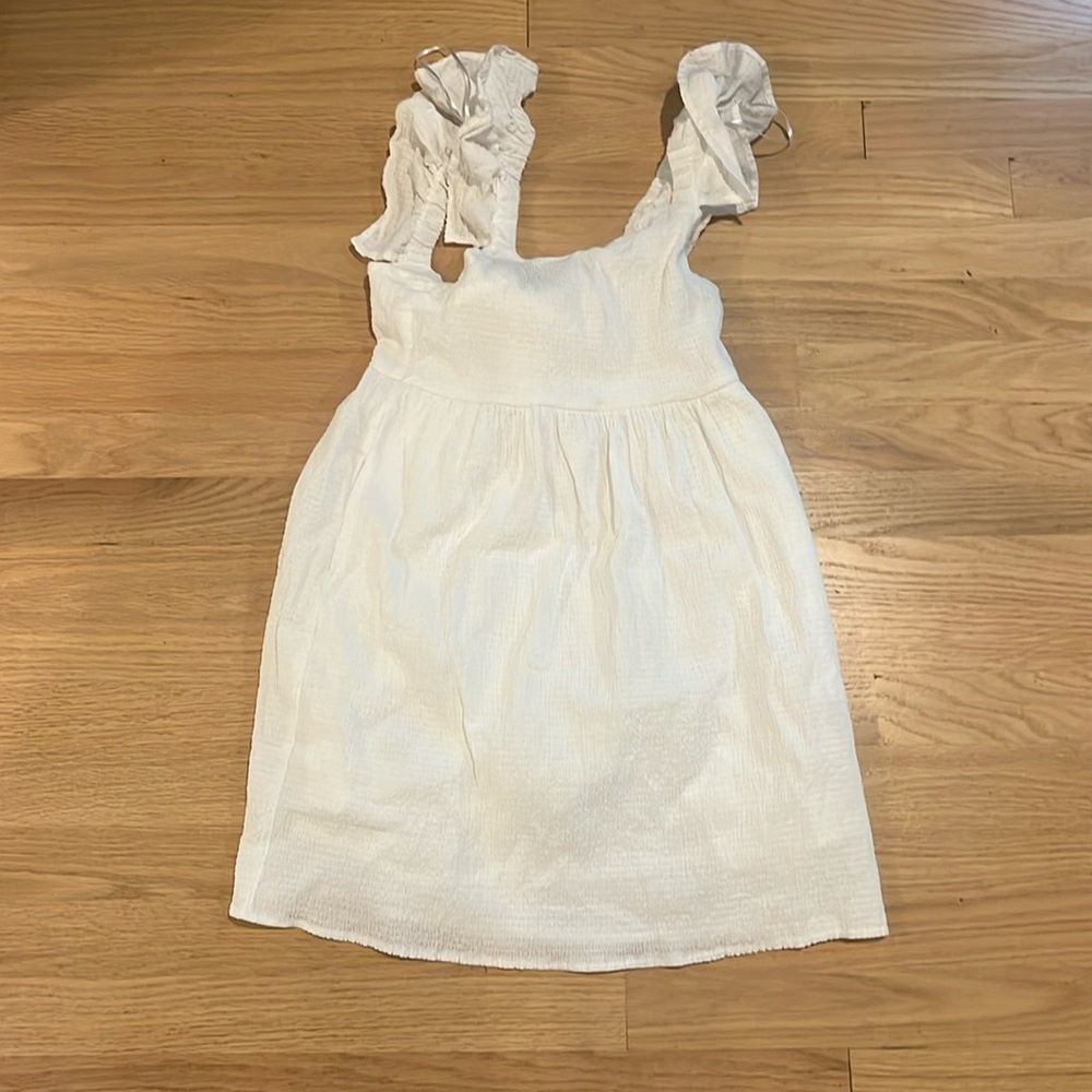 Francesca’s white babydoll dress!